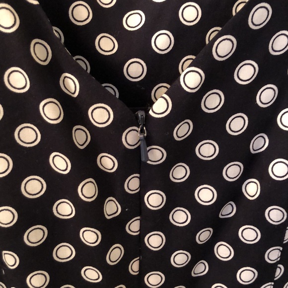 Esprit Navy & White Polka dotted Tailored Mini dress ~ size 3/4 - Picture 6 of 10